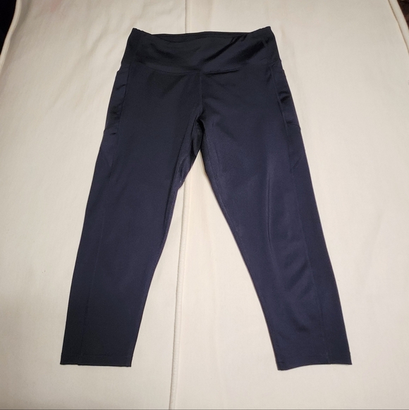 Better Sports Performance High Rise Crop Leggings Navy Large - Picture 5 of 8